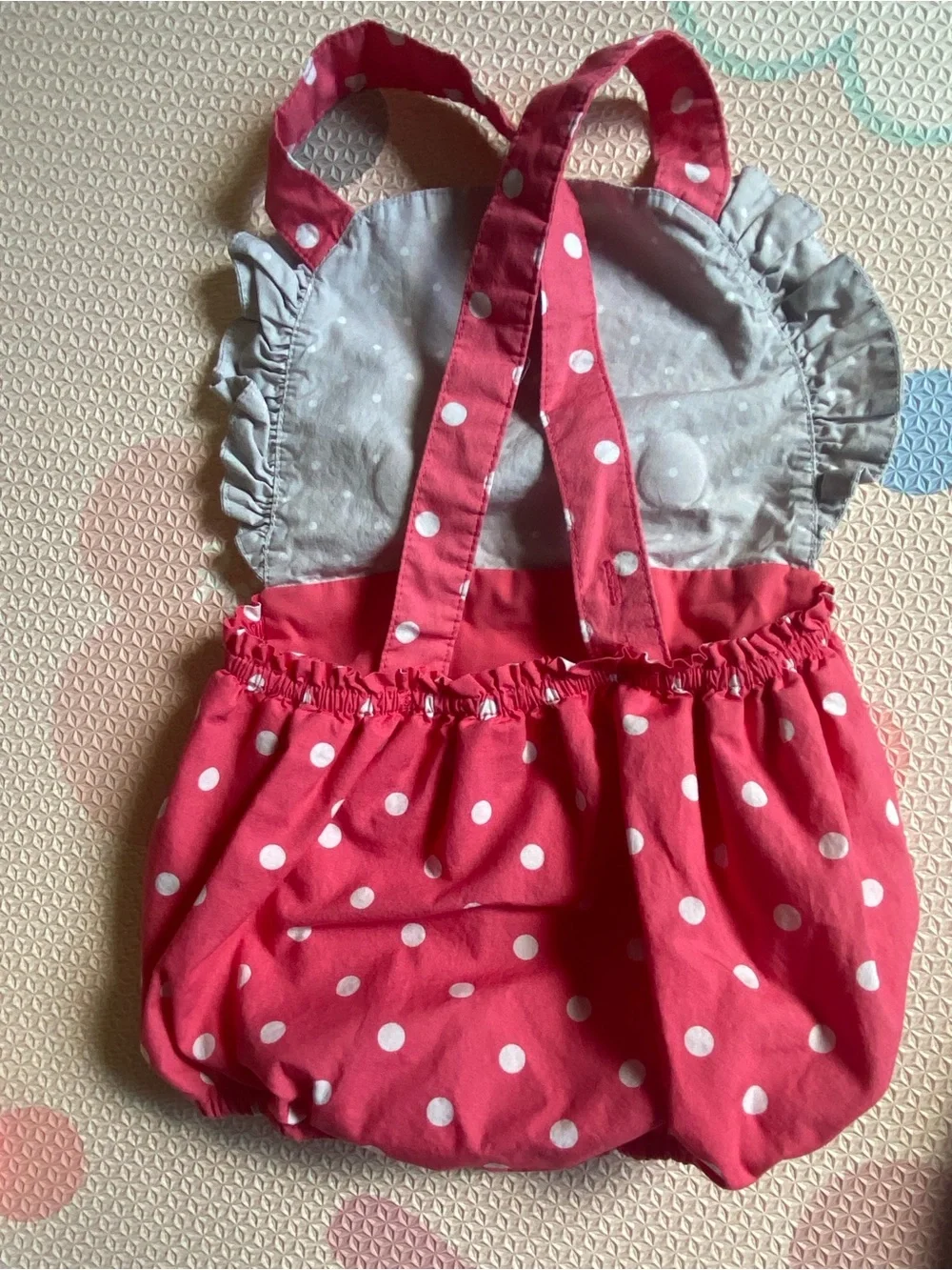 Baby Boden Pink Polka Dot Elephant Romper
